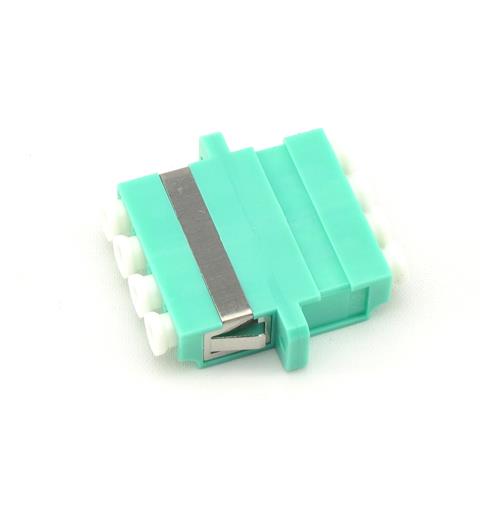 LC Quad Adapter MM OM3 Aqua